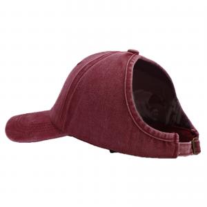 Ponytail Open-Top Washed Cotton Cap