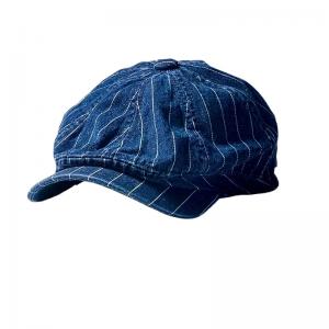 Vintage Denim Stripes Beret Cap