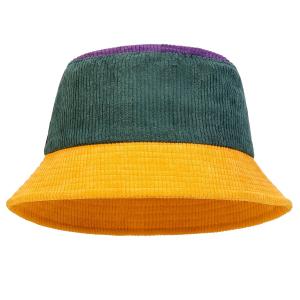 Corduroy Color Blocking Bucket Hat