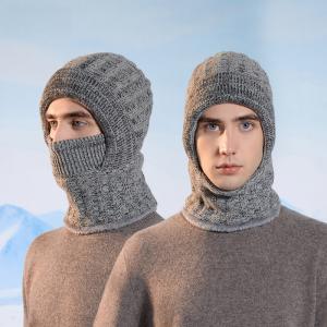 Knitted Plush Lining Balaclava Snood