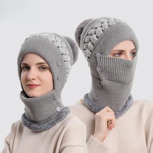 Knitted Button Balaclava Snood